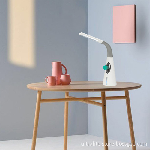 New Product Led Table Lamp Office Lighting With Bladeless Fan Sensor Touch And 2 Usb Ports